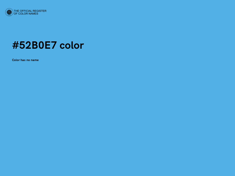 #52B0E7 color image