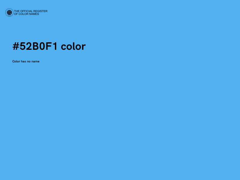 #52B0F1 color image
