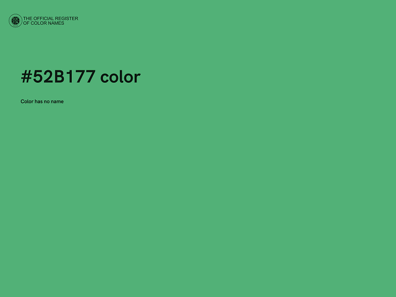 #52B177 color image