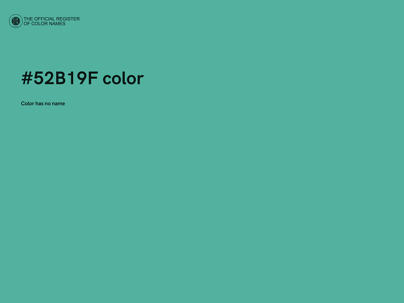 #52B19F color image