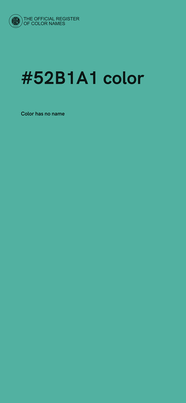 #52B1A1 color image