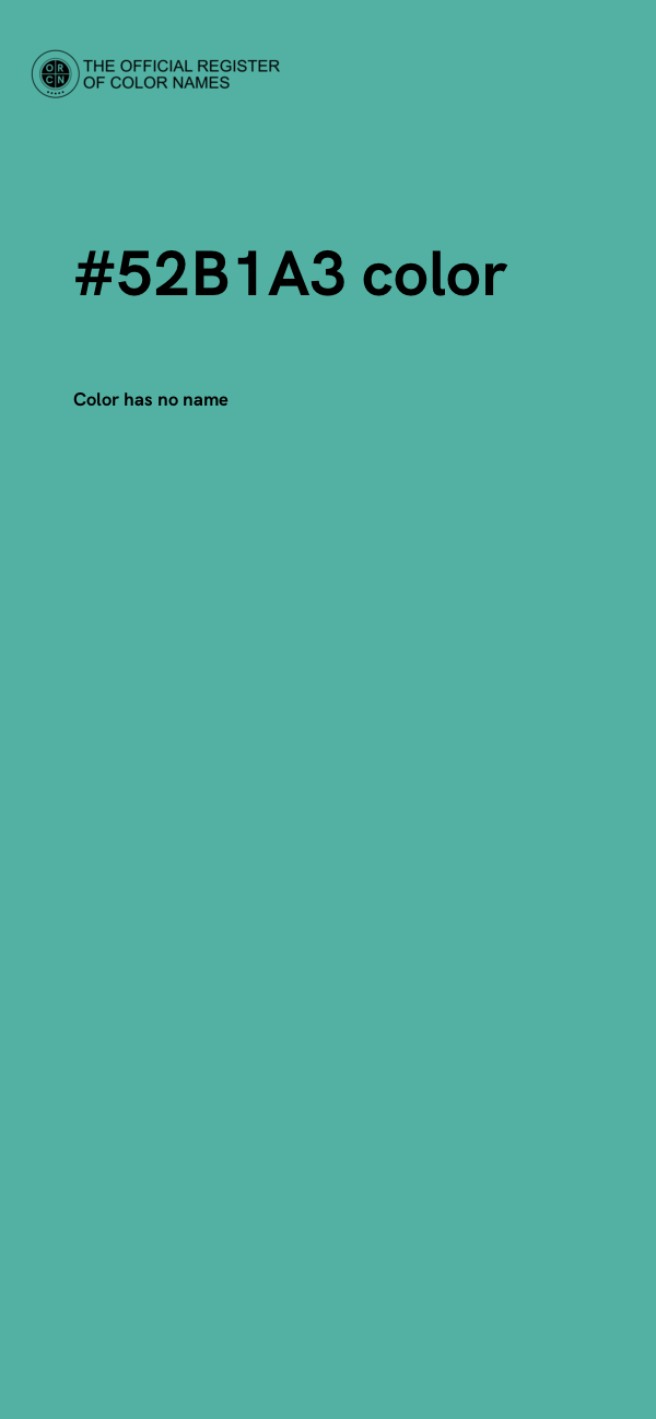 #52B1A3 color image