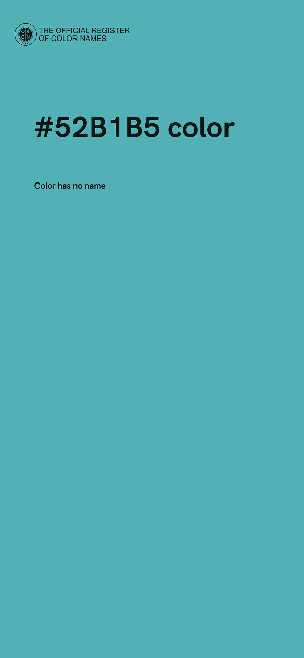 #52B1B5 color image