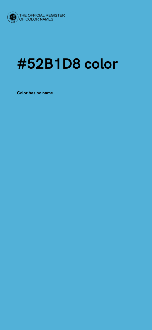 #52B1D8 color image