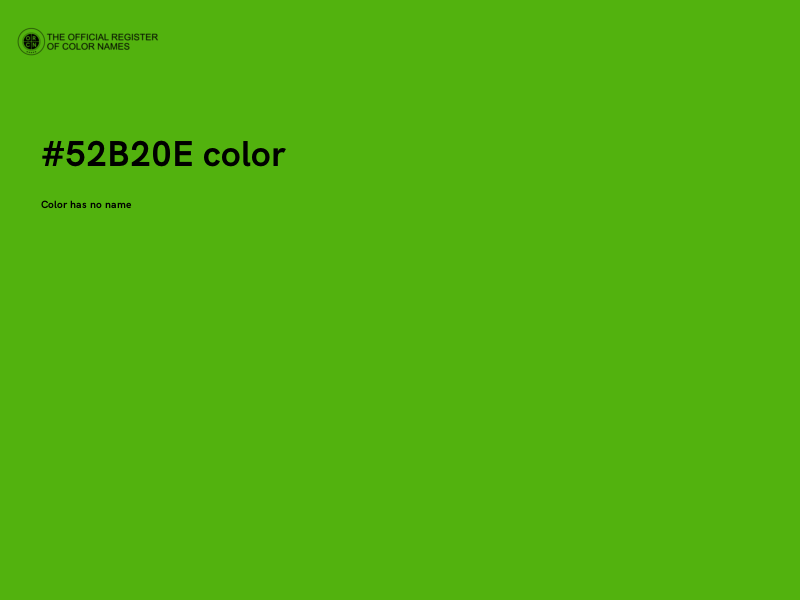 #52B20E color image