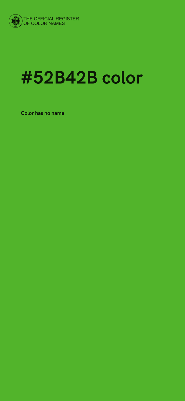 #52B42B color image