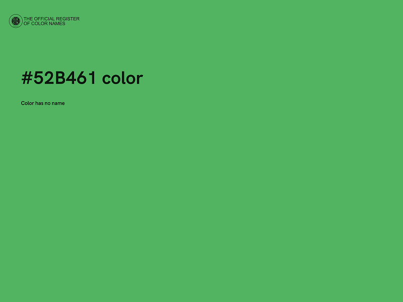 #52B461 color image