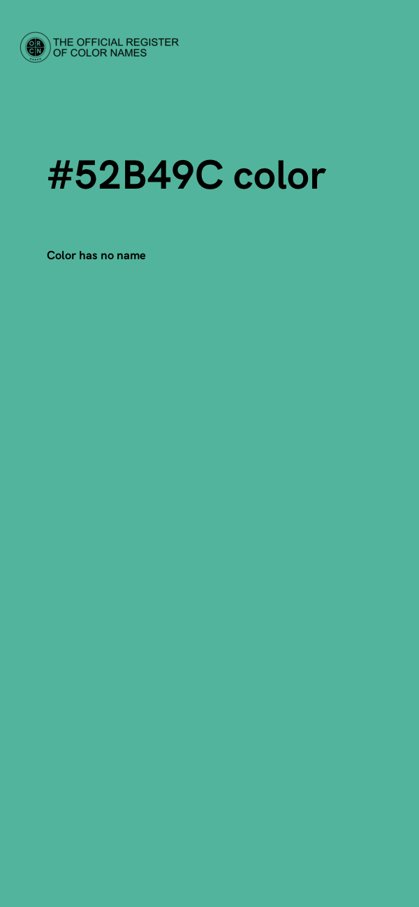 #52B49C color image