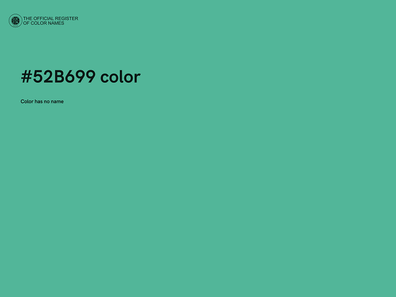 #52B699 color image