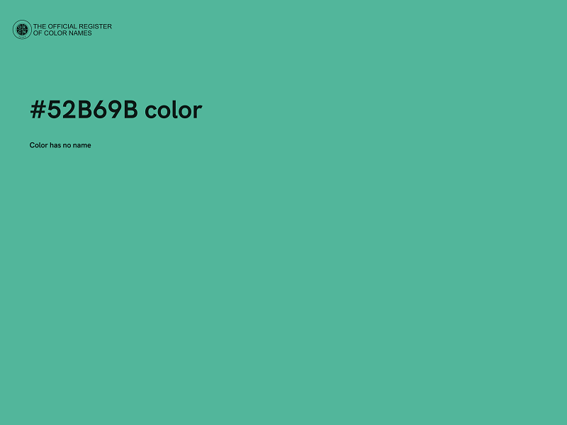 #52B69B color image