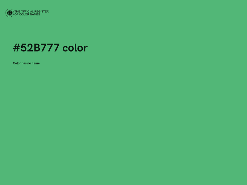 #52B777 color image