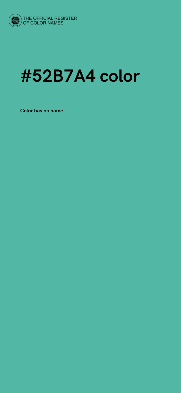 #52B7A4 color image