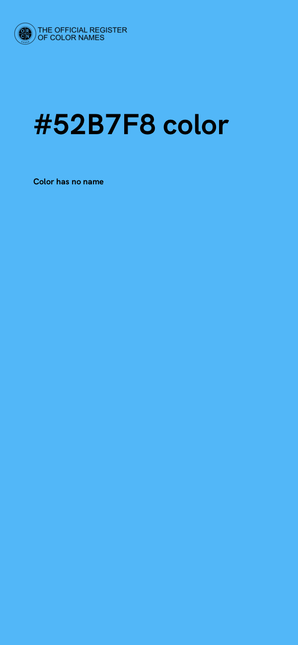 #52B7F8 color image