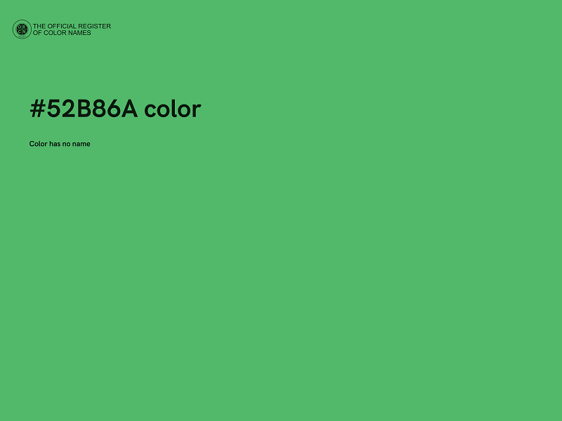 #52B86A color image