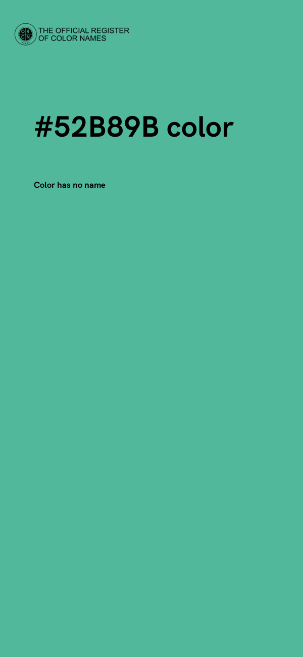 #52B89B color image