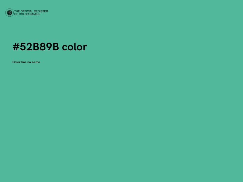 #52B89B color image