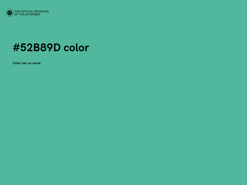 #52B89D color image