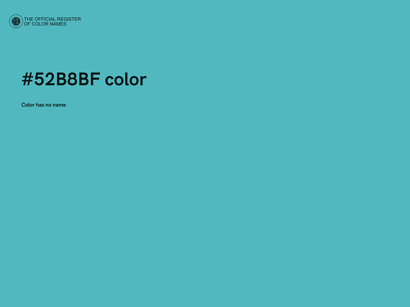 #52B8BF color image