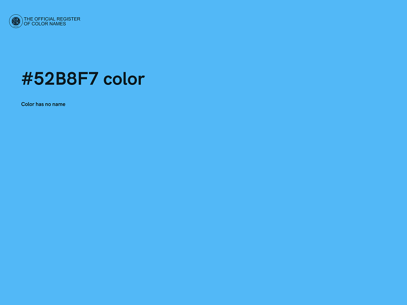 #52B8F7 color image