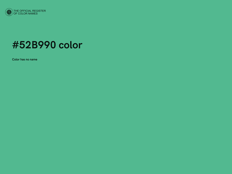 #52B990 color image