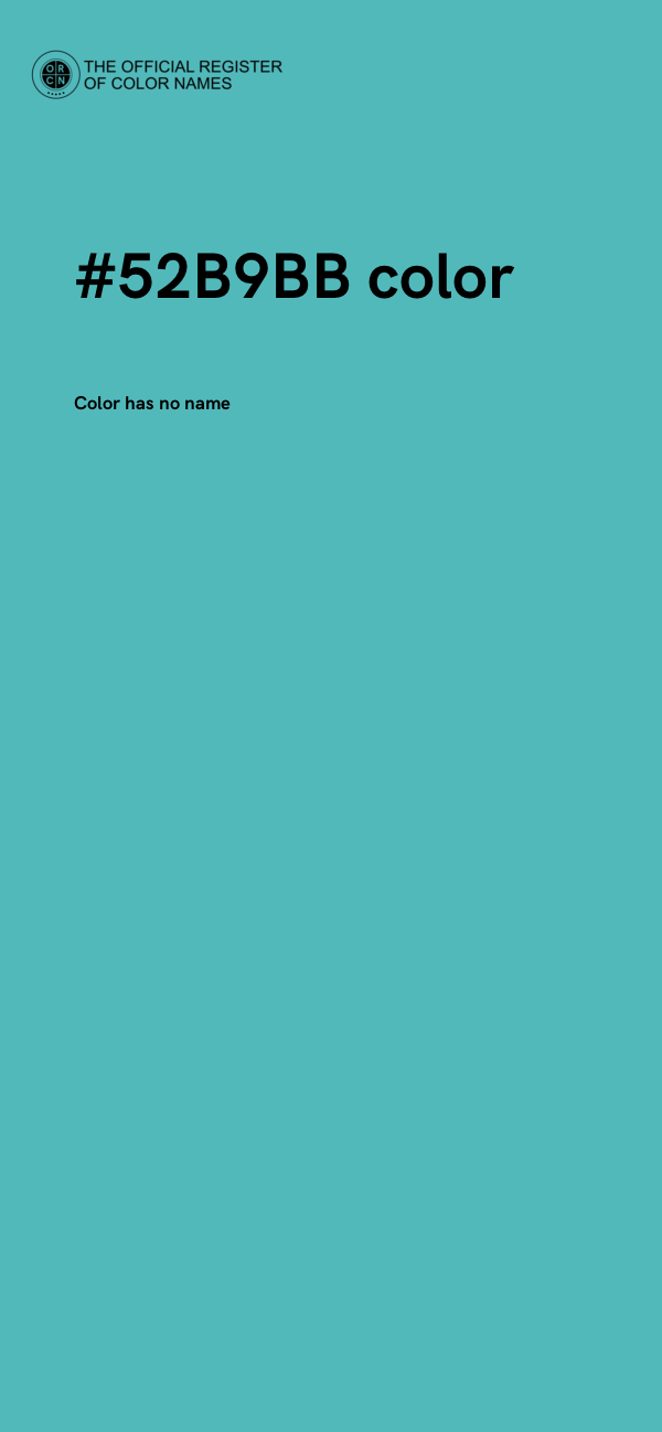 #52B9BB color image