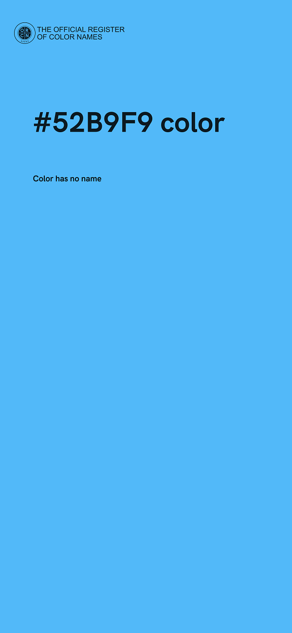 #52B9F9 color image