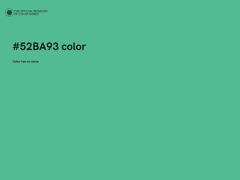#52BA93 color image