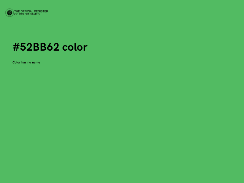 #52BB62 color image