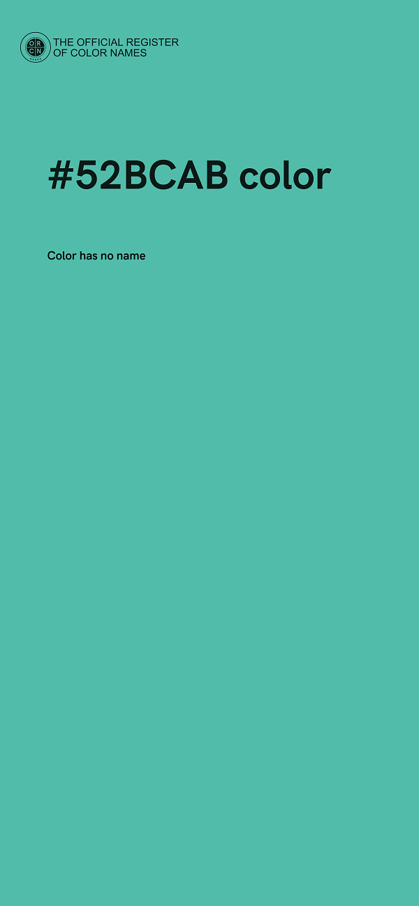 #52BCAB color image