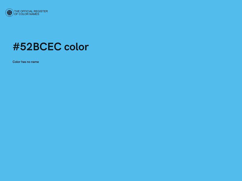 #52BCEC color image