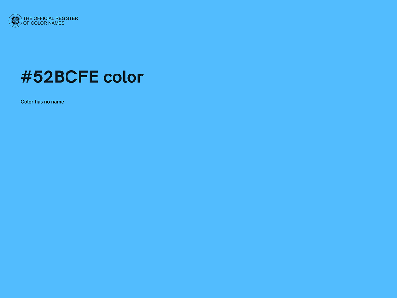 #52BCFE color image