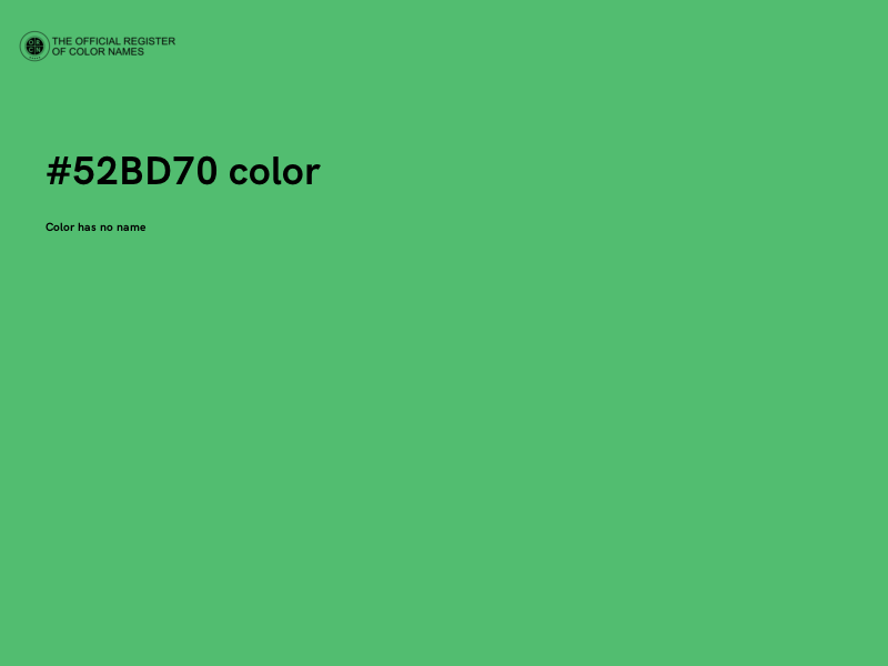 #52BD70 color image