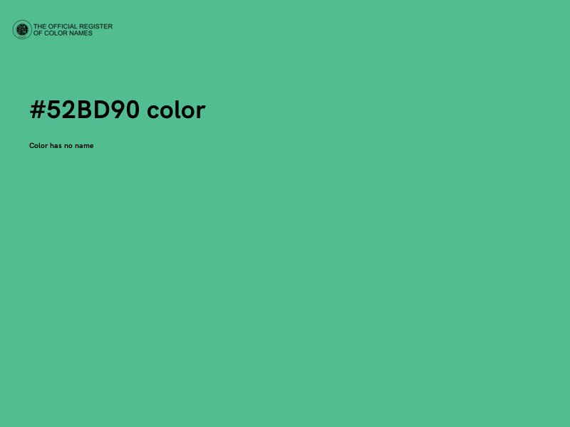 #52BD90 color image