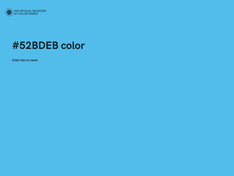#52BDEB color image