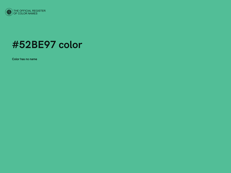 #52BE97 color image