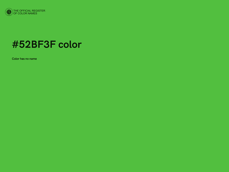 #52BF3F color image