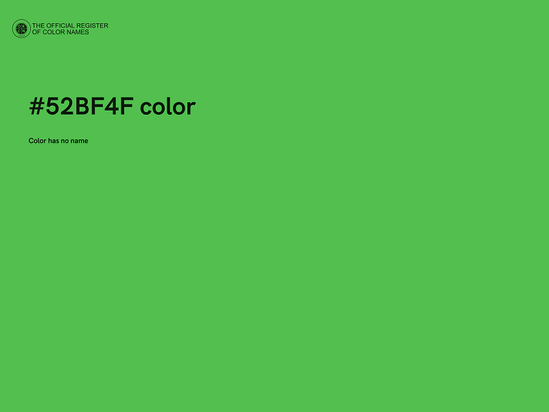 #52BF4F color image