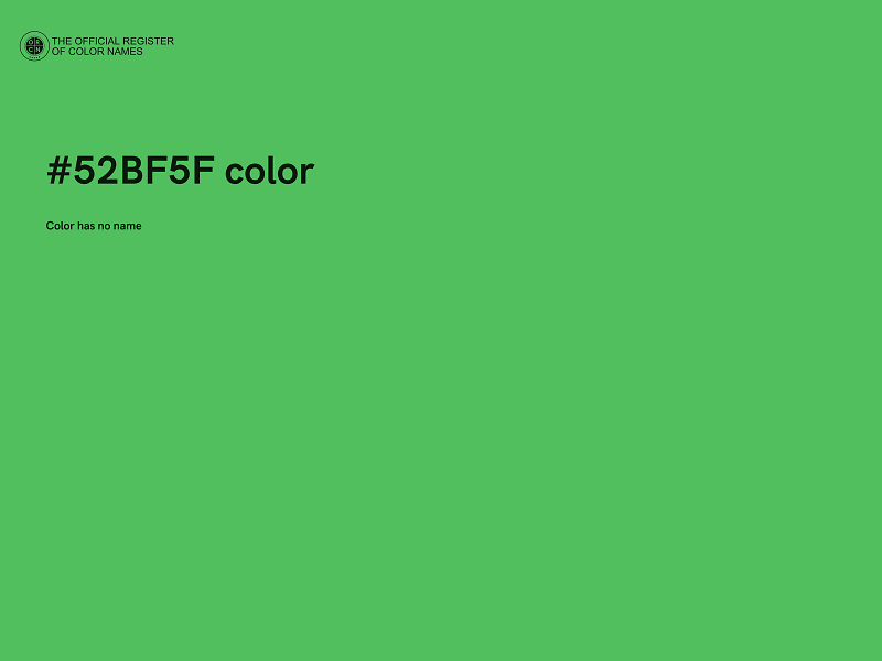 #52BF5F color image