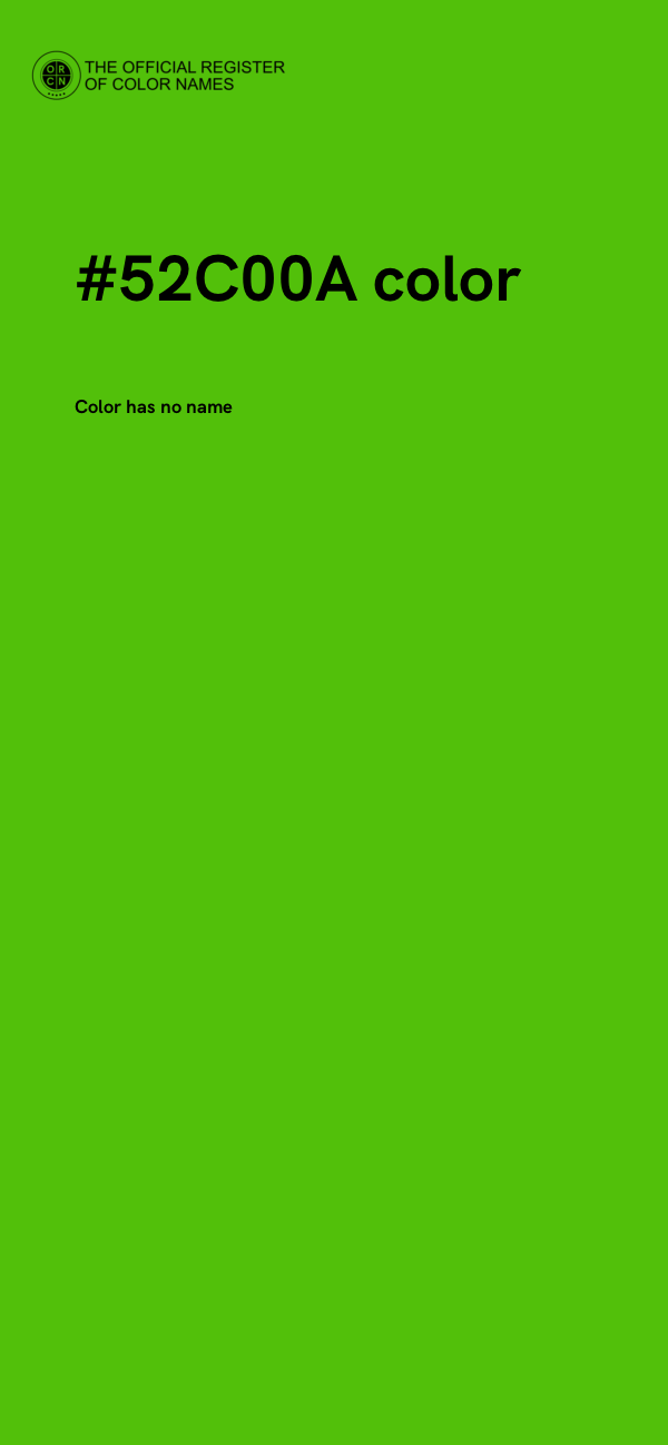 #52C00A color image
