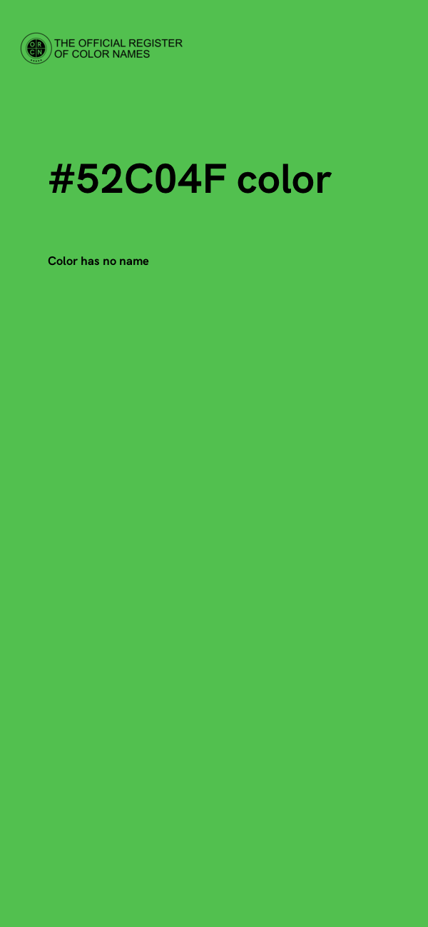 #52C04F color image