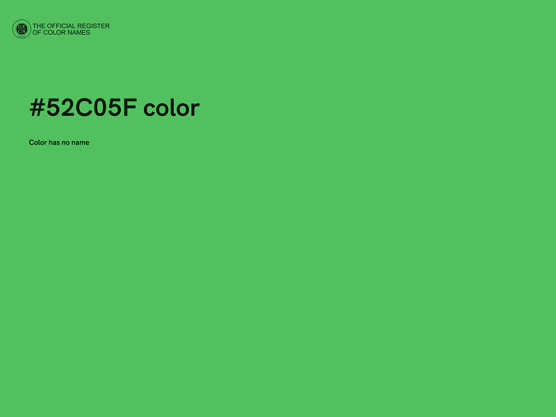 #52C05F color image