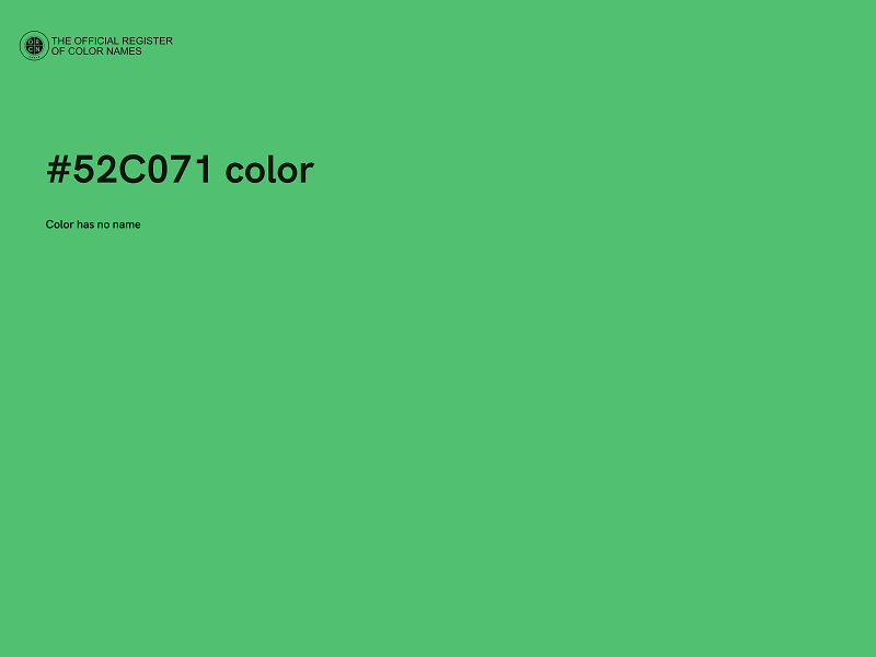#52C071 color image