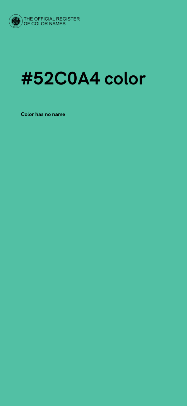 #52C0A4 color image