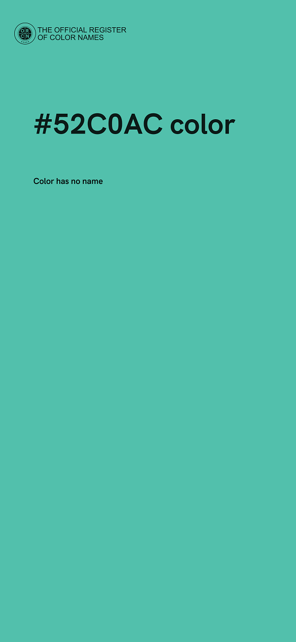 #52C0AC color image