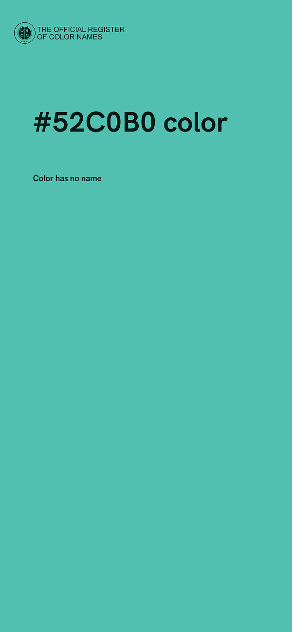 #52C0B0 color image