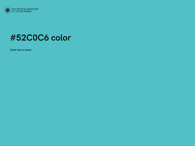 #52C0C6 color image