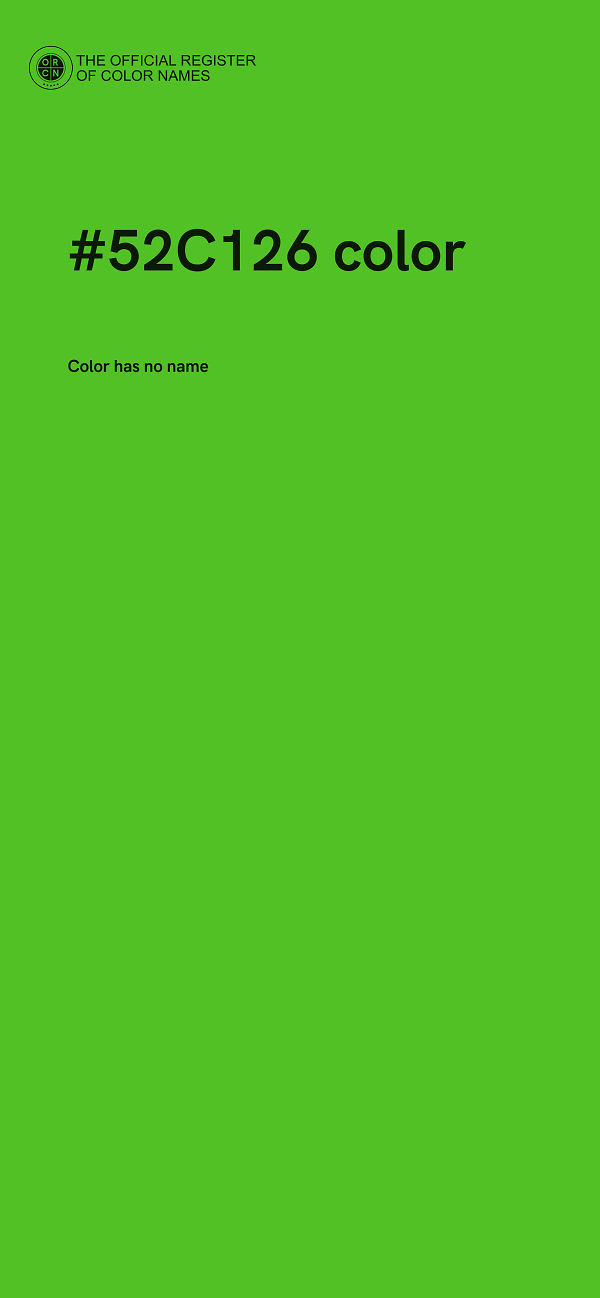 #52C126 color image