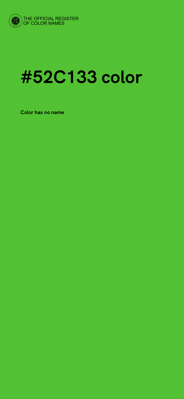 #52C133 color image