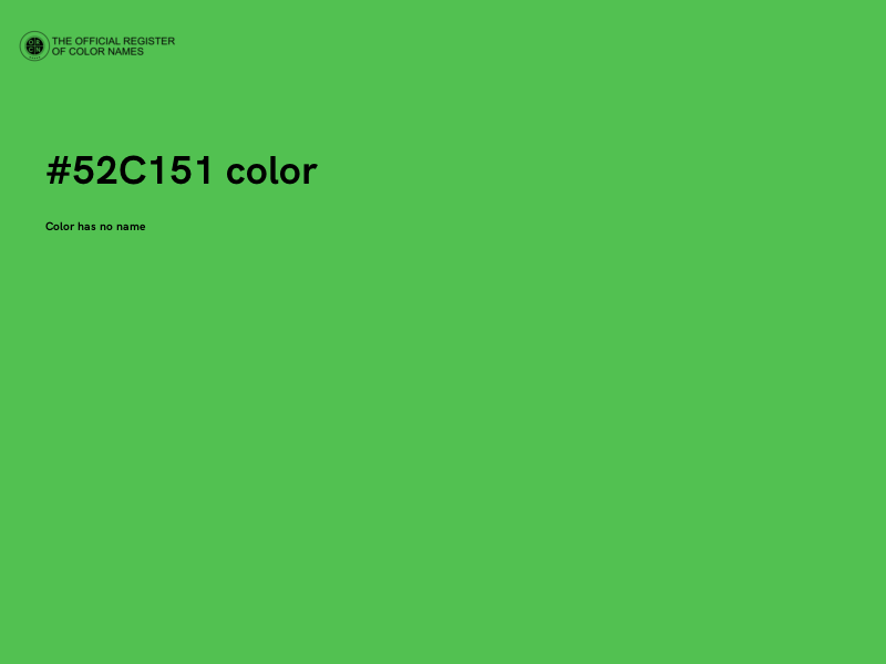 #52C151 color image