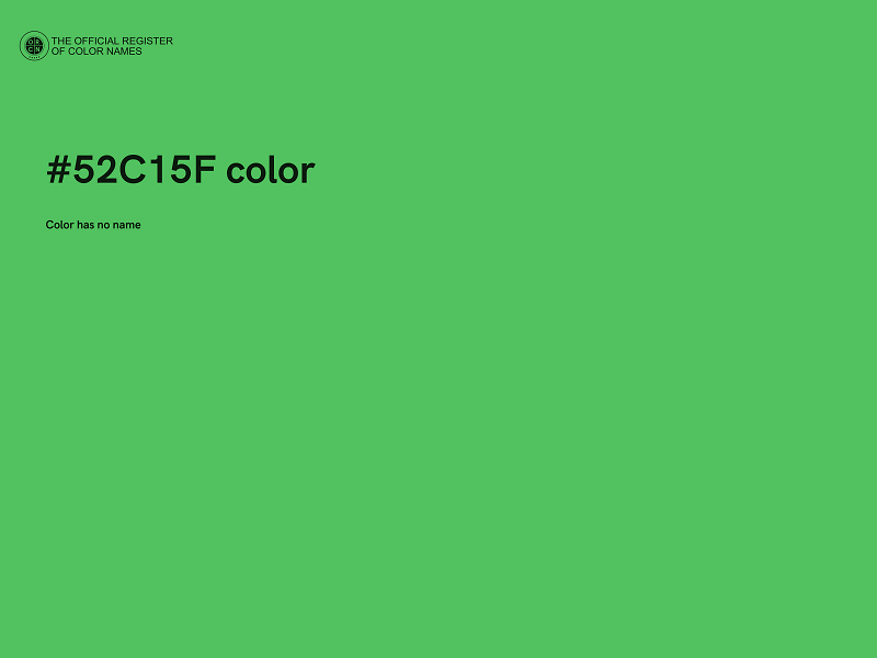 #52C15F color image